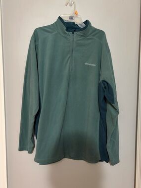 Columbia Teal Fleece Half-Zip Pullover